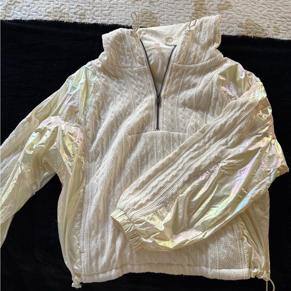 White and Iridescent freepeople pullover